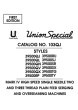 Union Special 39500 Parts Book