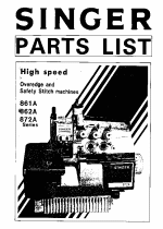 SINGER 861, 862 & 872 Parts Book