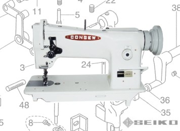 Take Up Cover 206RB for Seiko Consew Walking Foot Sewing Machine 